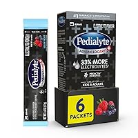 AdvancedCare Plus Electrolyte Powder, with 33% More Electrolytes and PreActiv Prebiotics, Berry Frost, Electrolyte Drink Powder Packets, 0.6 oz, 6 Count