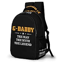 G-Daddy The Man The Myth The Legend Casual Backpack Fashion Travel Hiking Laptop Bag Work Picnic Camping Beach