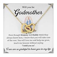 Will You Be Godmother, Godmother Proposal Gift For Mother's Day, God Mother Gifts For Women Proposal On Her Birthday, Proposal Gift For An Unbiological Mother With A Beautiful Message Card, And Elegant Gift Box Express Love And Gratitude To Your Godmother From Beloved Godchild