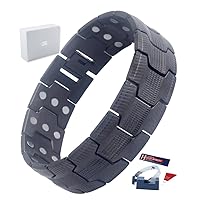 Titanium Wellness Black Magnetic Bracelet for Men Dragon Scales Scratch-resistant Magnetic Therapy, Secure Clasp, Adjustable