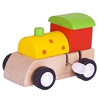 Wooden Clockwork Train - Wind Up Toy, Stocking Fillers, Pocket Money