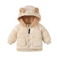 Boys/Girls Cotton Clothes Solid Color Autumn/Winter Cute Cartoon Hooded Zipper Coat Party Birthday Kids Lime