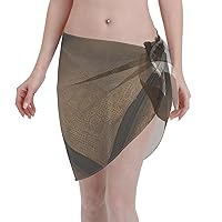 Rape Flower Pig Women's Short Sarongs Beach Wrap Cover Ups - Translucent, Sexy, Ideal for Pool, Fashion Vacationing