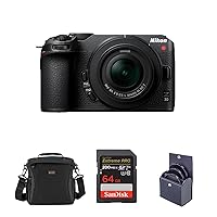 Nikon Z 30 DX-Format Mirrorless Camera with 16-50mm Lens, Bundle with 64GB SD Memory Card, Bag, 46mm UV, CPL and ND Filters