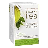 Brassica Tea Decaf Sencha Green Tea with truebroc, 16 Tea Bags