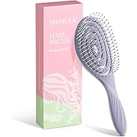 Detangle Hair Brush | Detangling Wet & Dry Spiral Hairbrush for Women, Men, Kids | Vented Detangler for Blow Drying | Glide Through Tangles For All Hair Types | Gifts (Purple)