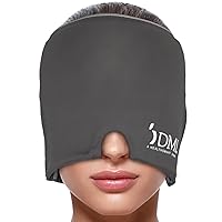 Migraine Relief Cap, Icepack for Face, Relieves Headaches Naturally, Light Blocking Mask, Can Be Used for Hot or Cold Therapy, Stretchable Material for Gentle Compression, Universal Fit