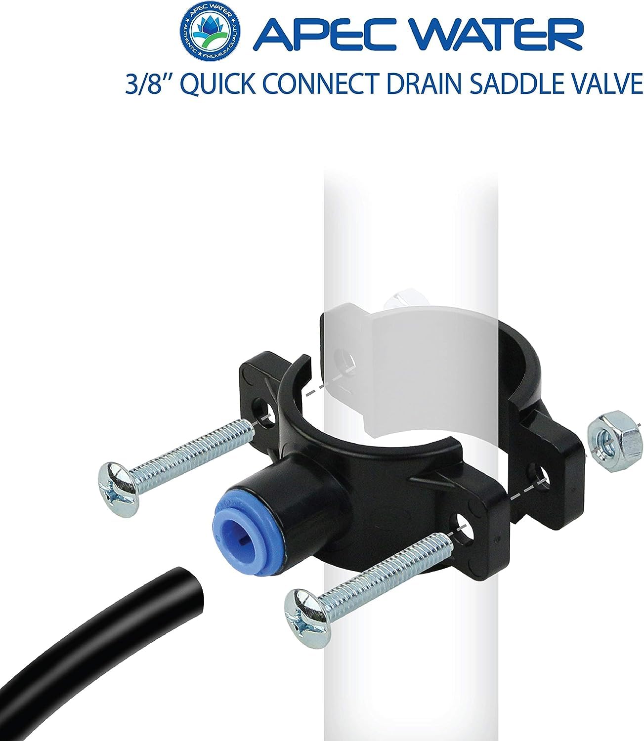 APEC Water SADDLE-DRAIN-3-8 Drain Saddle Valve 3/8