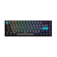 Akko 3068B Plus Black & Cyan 65% 68-Key RGB Hot-swappable Mechanical Gaming Keyboard, 2.4G Wireless/Bluetooth/Wired with PBT Double-Shot Keycaps for Mac & Win Jelly Black