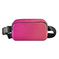 Pink Gradient Belt Bag for Women Men Water Proof Waist Bag with Adjustable Shoulder Tear Resistant Fashion Waist Packs for Walking
