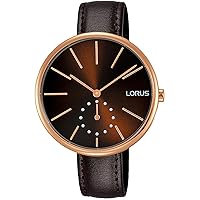 Lorus Woman Womens Analog Quartz Watch with Leather Bracelet RN424AX9