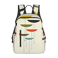 BREAUX Mid Century Modern Prints Print Large-Capacity Backpack, Simple And Lightweight Casual Backpack, Travel Backpacks
