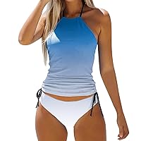 Girls Swimming Shorts High Waisted Bikini High Neck Top Sporty Bathing Suits Bathing Suits Two Piece Shorts