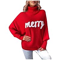 Women's Ugly Christmas Sweater Knitted Tops Cartoon Sweater Embroidered Bear, S-XL