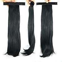 DENIYA Long Straight Ponytail Wrap around Hair Extensions and Hairpiece for Black Women