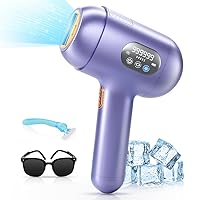 Laser Hair Removal Device Cordless, Painless & Permanent, 3 Weeks Faster Results, IPL Laser Hair Remover for Women Men with Ice-Cooling, Easy to Hold, Safe for Whole Body Use- IPL 008
