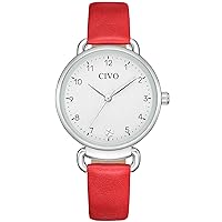 CIVO Ladies Watches Leather Analogue Quartz Watches for Women Elegant Dress Slim Waterproof Women Wrist Watches Fashion Design Gifts for Women