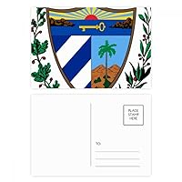 Cuba National Emblem Country Postcard Set Birthday Mailing Thanks Greeting Card
