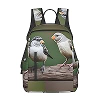 three birds print Lightweight Laptop Backpack Travel Daypack Bookbag for Women Men for Travel Work