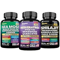 Sea Moss & Shilajit 28-in-1 Bundle and Resveratrol 14-in-1 Supplement Bundle