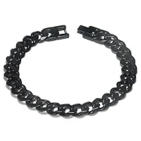 Black Titanium 10MM Curb Link Bracelet