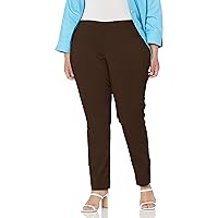 SLIM-SATION Women's Plus-Size Pull-on Straight-Leg Pant