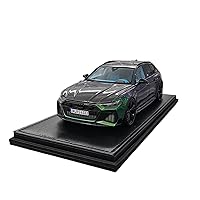 Scale Car Models 1 18 for Audi RS6 Avant C8 Green Alloy Die Casting Static Model Car Collection Display Men Fashion Gift Pre-Built Model Vehicles