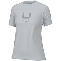 HUK Women's Performance Fishing Logo Tee, Short Sleeve T-Shirt