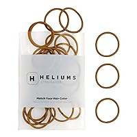 Heliums Small Hair Ties - Dark Golden Blonde - 1 Inch Hair Bands, 2mm Hair Elastics For Thin Hair and Kids - No Damage Ponytail Holders in Neutral Colors - 48 Count