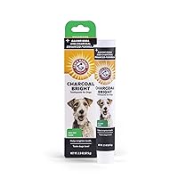 Charcoal Bright Toothpaste for Dogs, Charcoal | Pet-Safe, Natural Dog Toothpaste & Breath Freshener with Charcoal & Enzymes | 2.5oz Canine Teeth Cleaning Paste Arm & Hammer