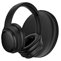 Upgrade Your Listening Experience with Hybrid Active Noise Cancelling Bluetooth Wireless Headphones - Over Ear Headphones with Travel Case, Protein Earpads, 30H Playtime, Black
