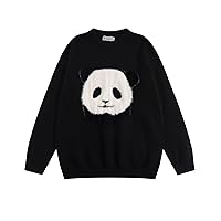 Niepce Inc Streetwear Panda Mens Pullover Knit Oversized Sweater