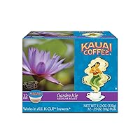 Kauai Coffee Garden Isle Medium Roast - Compatible with Keurig Pods K-Cup Brewers (1 Pack of 32 Total Single-Serve Cups)