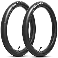 Heavy Duty 16x2.125 Thick Butyl Inner Tube, 16 Inch Bike Tube with CR202 Bent Valve Stem Compatible with Most 16x1.75 16x1.95 16x1.75/2.125 Electric Bicycle Bike Motorcycle and Most Kids Bikes 2Pcs