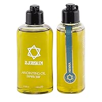 Henna Anointing Oil from Israel, Holy Spiritual Oils Bottles from Jerusalem Blessed, Handmade with Natural Ingredients and Blessed for Wedding Ceremony, Religious Use, 3.4 Fl Oz