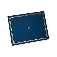 Gartner Studios Certificate Holder, Blue with Gold Foil Detail, Fits 8.5” x 11” Documents, 36 Count (54516)