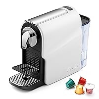 Espresso Pod Machine for Home, Compact Capsule Coffee Maker for Nespresso Original Pods, 20 Bar High Pressure Pump, Removable Water Tank, Adjustable Cup Tray, 1350W