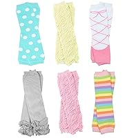 juDanzy 6 Pairs of Baby, Toddler and Child Leg Warmers (Girls Set)