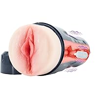 Male Masturbators Cup Accessories for Fredorch “FR Series” Premium Sex Machine Thrusting Gun, Adult Sex Toys 3D Realistic Texture Pocket Pussy 3-Speed & 7-Frequency Vibration Modes (Male Masturbator)