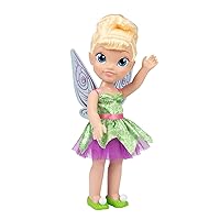 Tinker Bell Disney Fairies Large Doll, 14” / 35cm Tall Toddler Doll Includes Removable Dress, Shoes and Glittery Wear and Share Ring, Ideal for Ages 3+