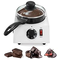 Dyna-Living Chocolate Melting Pot Cheese Chocolate Melter Heating Pot Stainless Steel Electric Fondue Pot Heater Machine for Chocolate, Butter, Cheese, Cream, Candy, Milk, Coffee