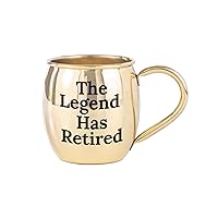 Enesco Our Name is Mud The Legend Retirement Mule, 16 Ounce, Gold Coffee Mug