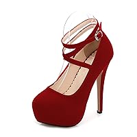 14CM/5.51IN Women's Sexy Pumps Wedding Women Fetish Shoes Concise Woman High Heel Suede Pumps Big Size 35-46