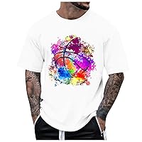 Graphic Tshirts Shirts for Men Summer Casual Soft and Comfortable Cotton T Shirt Round Neck Short Sleeves Gifts