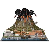 Architecture Landmark The Ancient City of Pompeii in RomeBuilding Blocks Set, Vesuvius Collectible Display Toys Set, Compatible with Lego, Suitable for Aged 8+ Children Adult (2533 PCS)