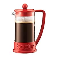Bodum Brazil French Press Coffee and Tea Maker, 12 oz, Red