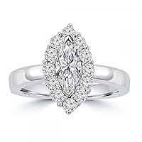 1.46 ct Ladies Marquise and Round Cut Diamond Anniversary Ring in Platinum