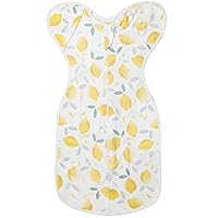 Baby Swaddle Transition Bag, Baby Transition Swaddle Sleep Sack, Cuff Removable Arms Up Design, Transitions to Arms-Free Wearable Blankets with 2-Way Zipper, Smile & Lemon (3-6 Month)