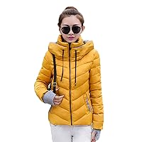 Andongnywell Womem's Stand Collar Packable Short Down Jackets Winter Downs Padded Overcoats Outwears