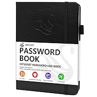 Elegant Password Book with Alphabetical Tabs - Hardcover Password Book for Internet Website Address Login - 5.2